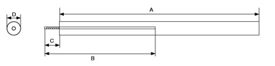 Mg Cast Rod Anode Dimension